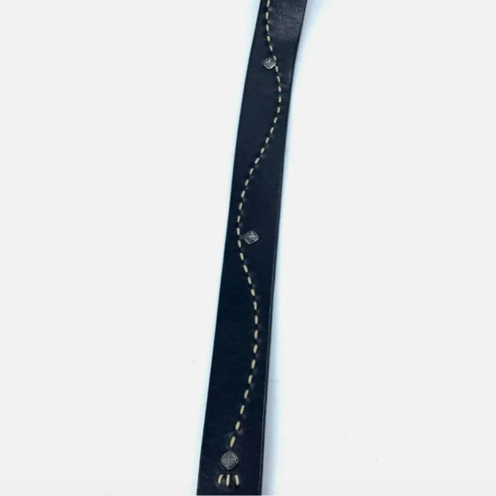 Brighton Women's Embroidered Design Black Handcrafted Leather Black Large (34)